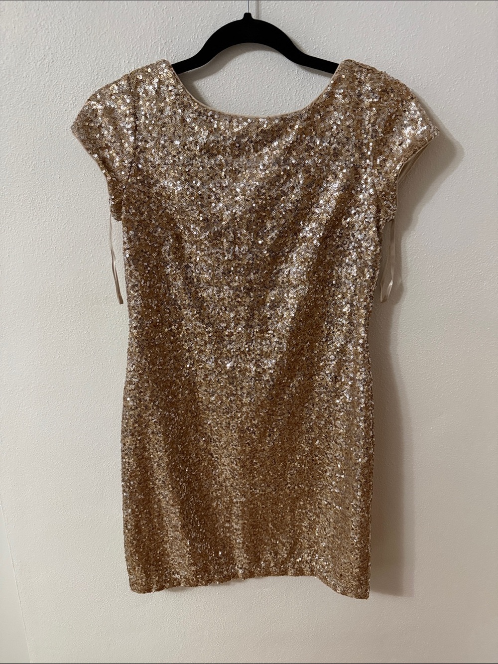White House Black Market Gold Sequin Cocktail Dress